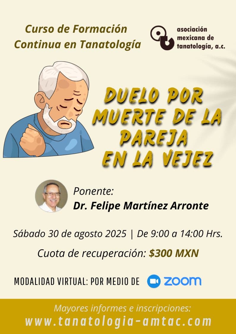 Poster del curso Duelo por muerte de la pareja en la vejez