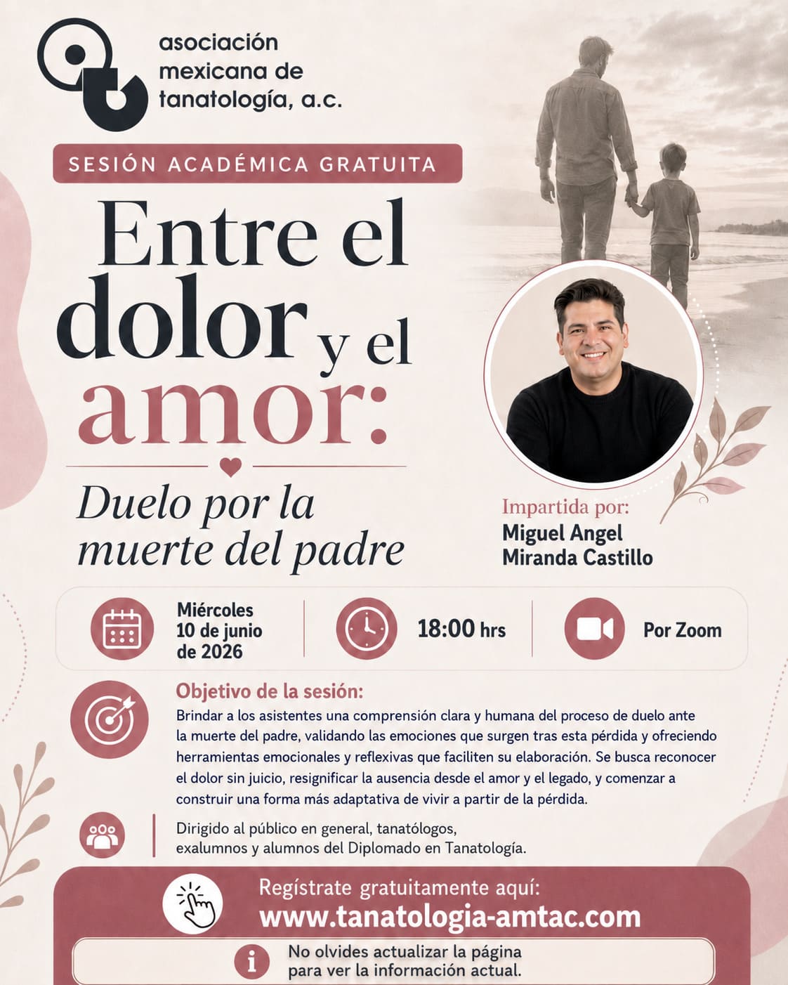 Poster del curso Elaboración del duelo por la pérdida de la madre