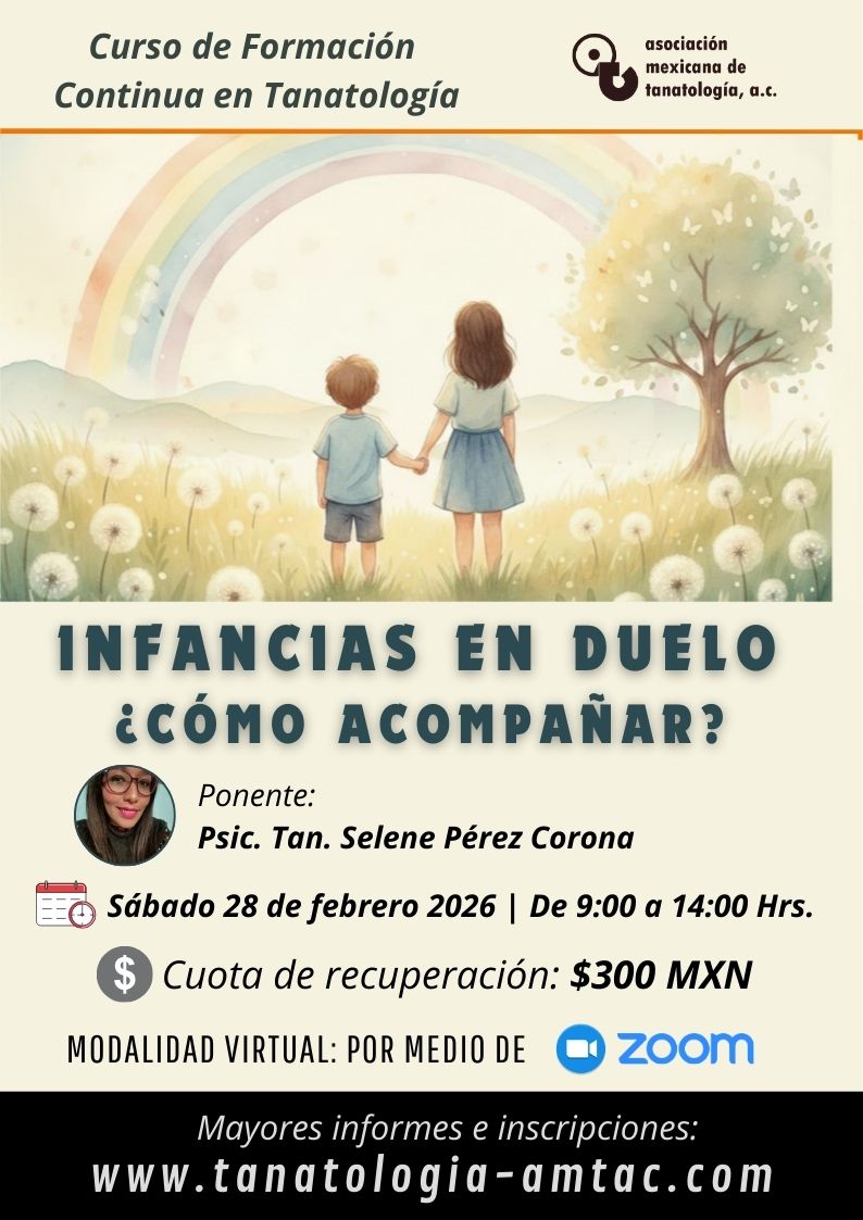 Poster del curso: Infancias en duelo ¿Cómo acompañar?