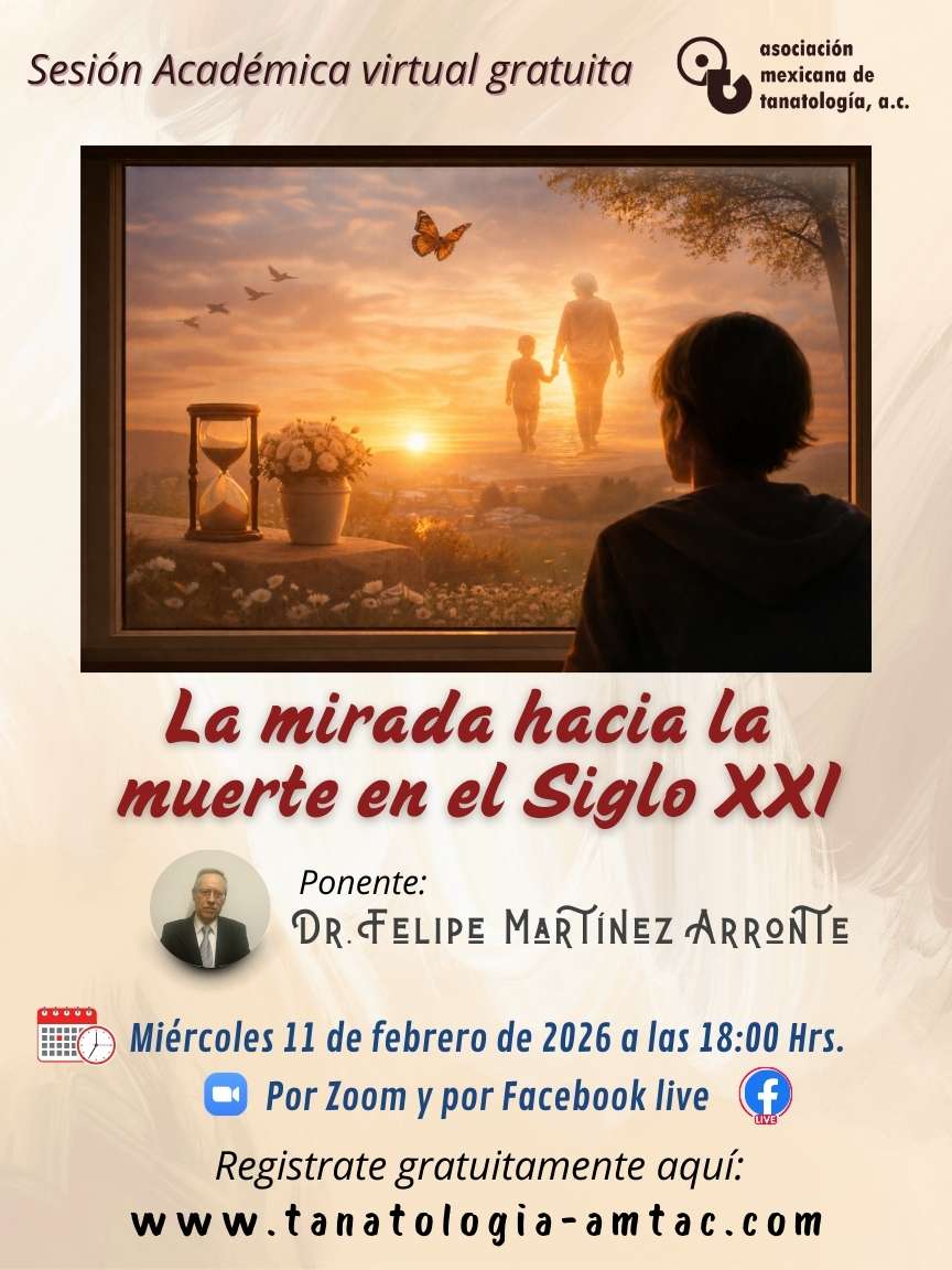 Poster del curso La mirada hacia la muerte en el Siglo XXI