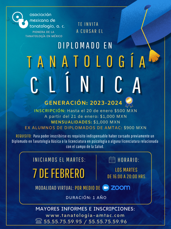 Diplomado en Tanatología Clínica: 2023-2024 | Turno: Martes Vespertino